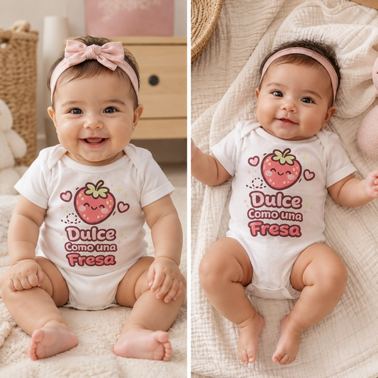 Body de Bebé Dulce Como Una Fresa — Fresita