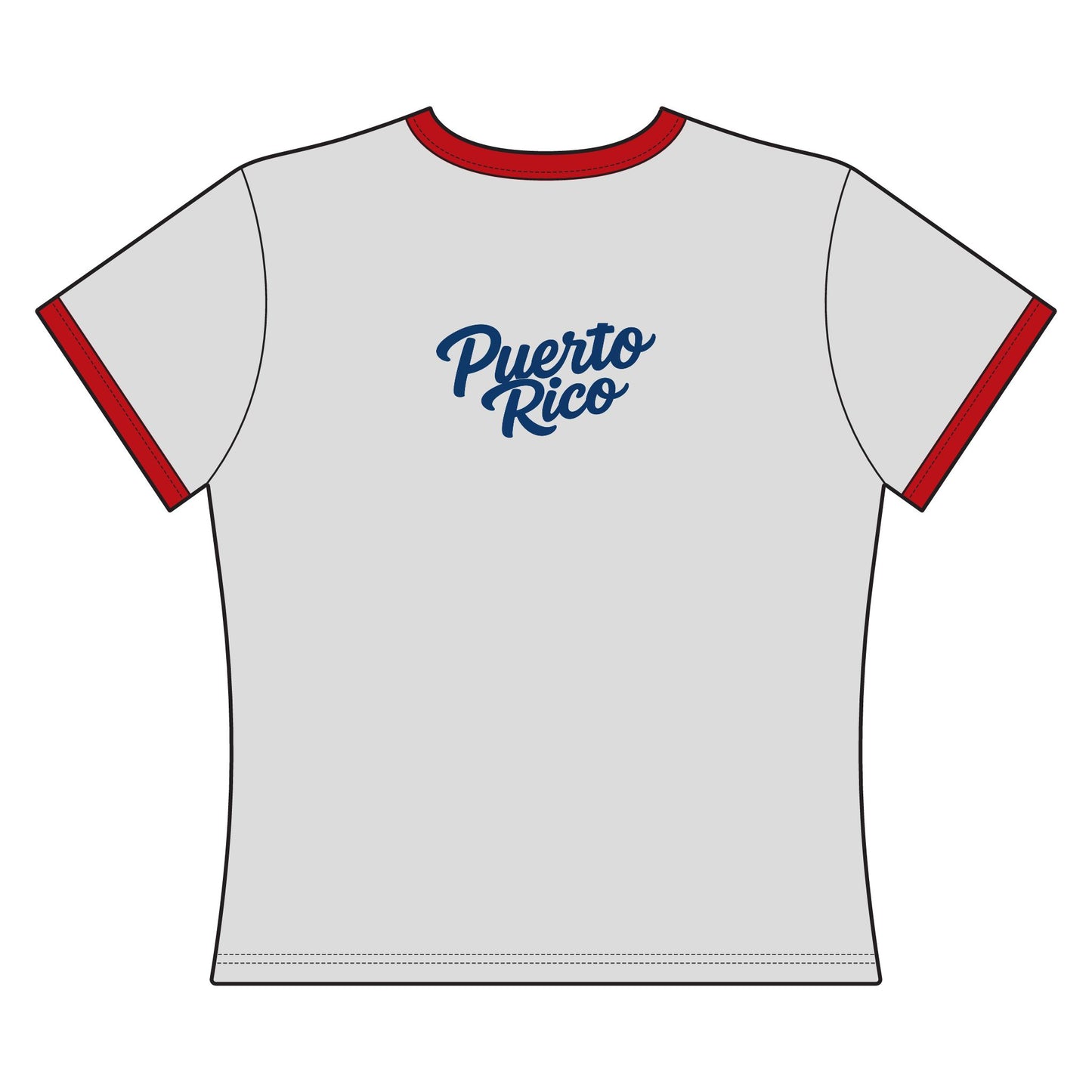 Camiseta Ringer 787 Puerto Rico — Bandera y Palma