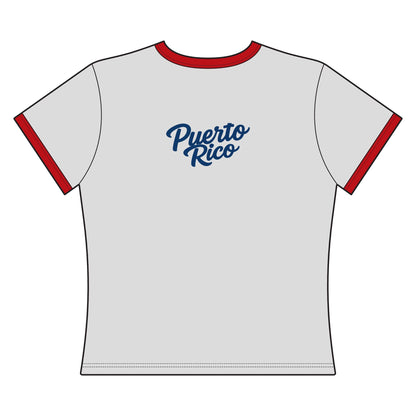 Camiseta Ringer 787 Puerto Rico — Bandera y Palma