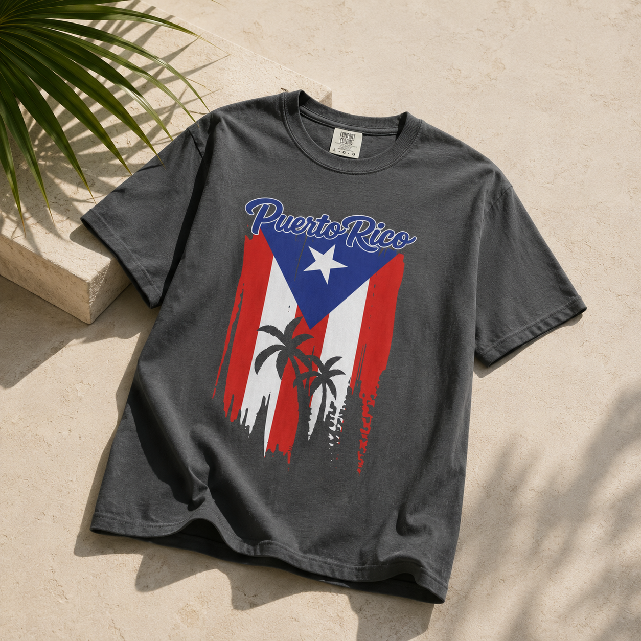 Camiseta Puerto Rico Island Pride — Bandera y Palma