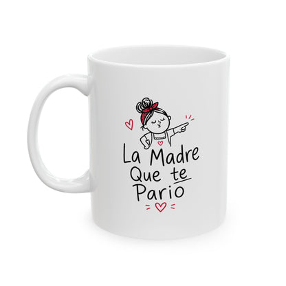 Taza La Madre que te Parió 11oz — Humor Boricua