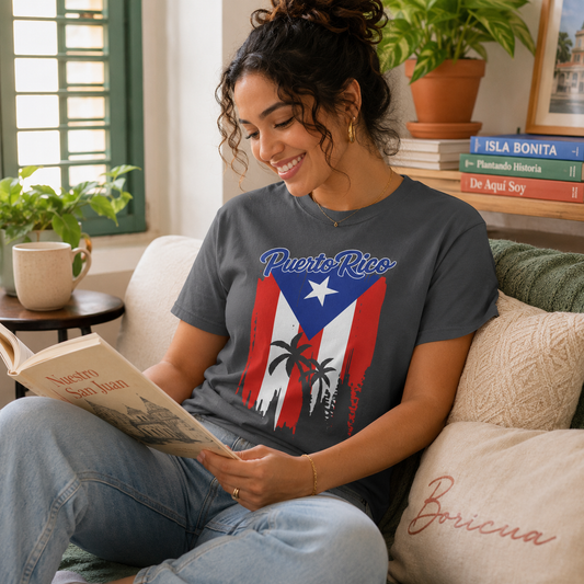 Camiseta Puerto Rico Island Pride — Bandera y Palma