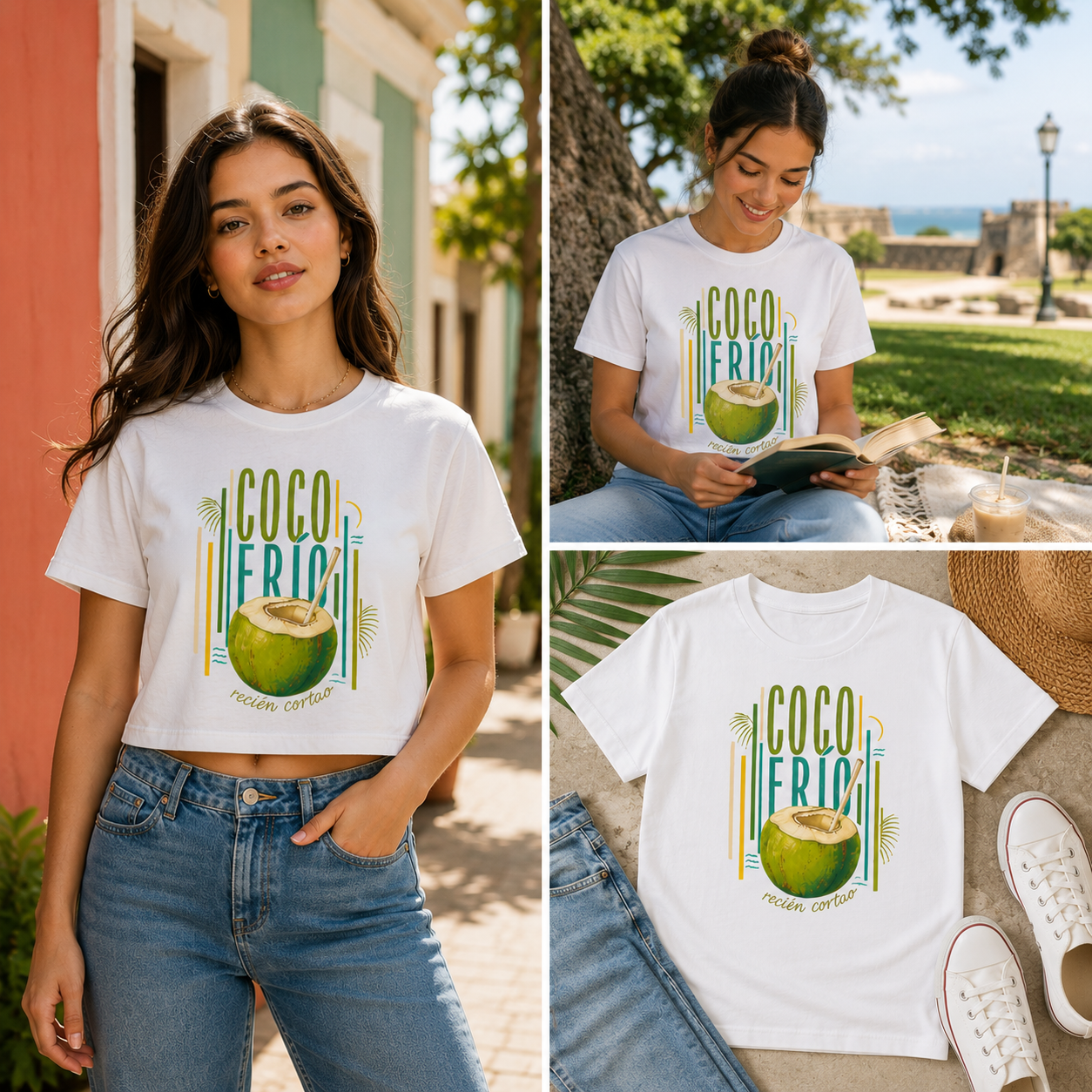 Crop Top Coco Frío Puerto Rico — Tropical Boricua