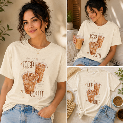 Camiseta Iced Coffee — Retro Café Frío