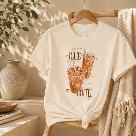Camiseta Iced Coffee — Retro Café Frío