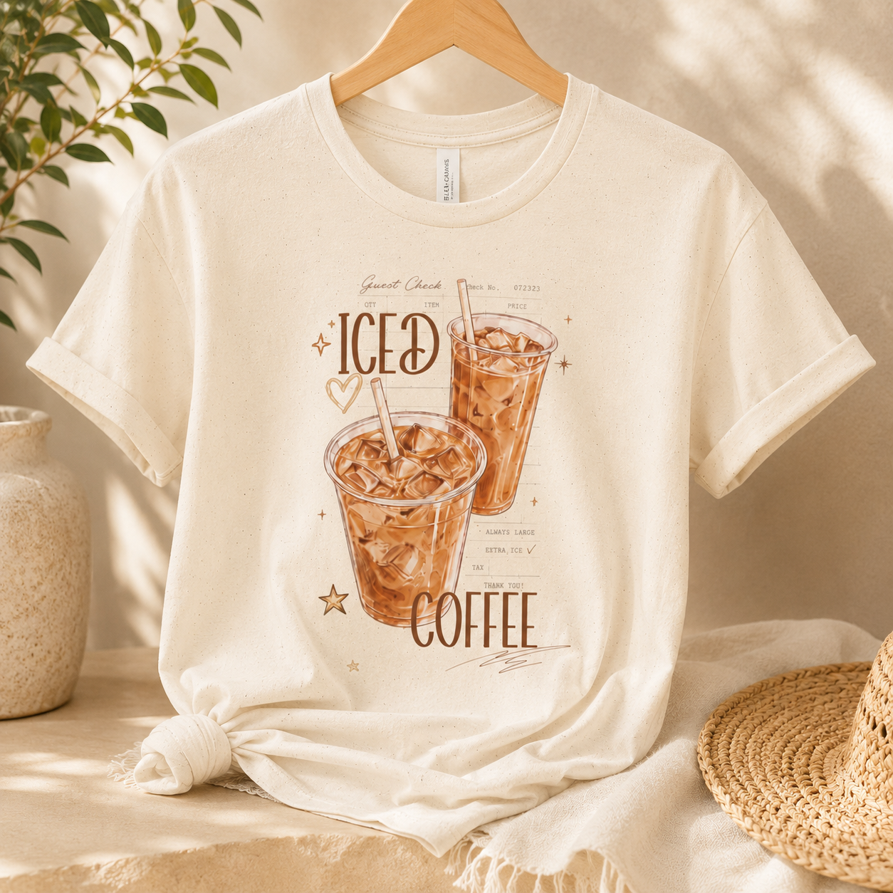 Camiseta Iced Coffee — Retro Café Frío