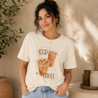 Camiseta Iced Coffee — Retro Café Frío