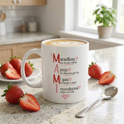 Taza MAMI 11oz — Acróstico para Mamá