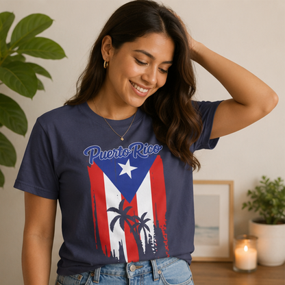 Camiseta Puerto Rico Island Pride — Bandera y Palma