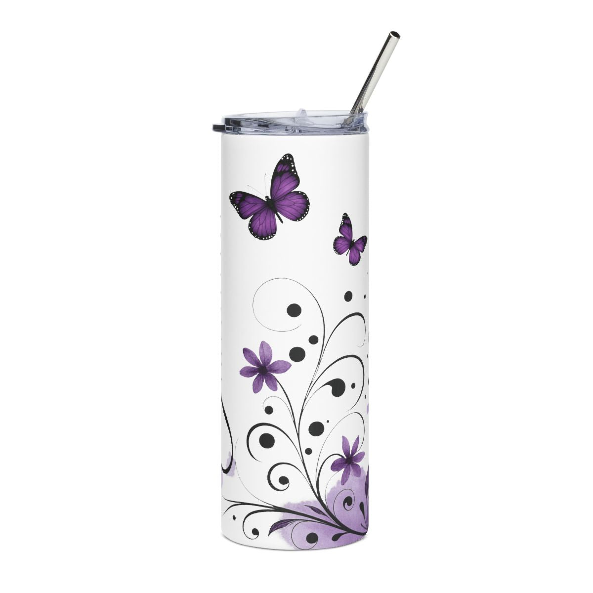 Tumbler Mariposas 20oz — Personalizado con Nombre