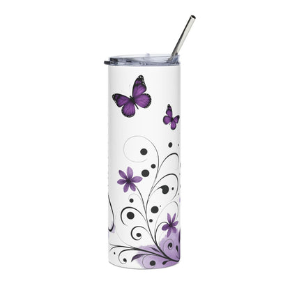 Tumbler Mariposas 20oz — Personalizado con Nombre