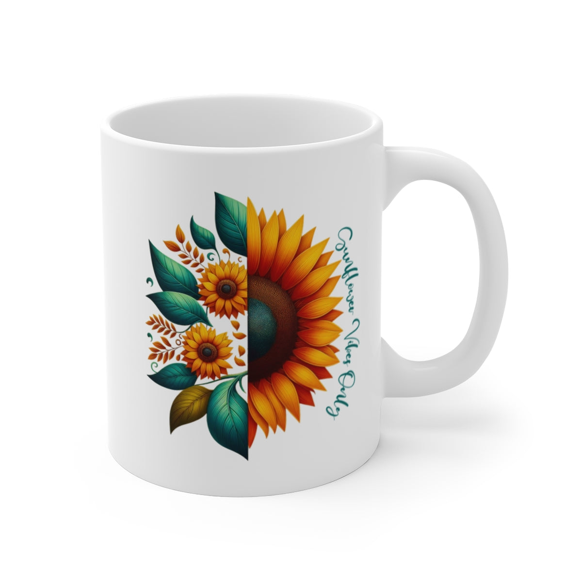 Taza Girasol 11oz — Sunflower Vibes Only